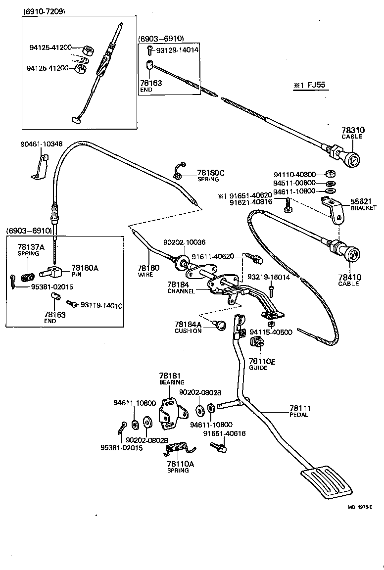 Toyota 78105-90351 ROD SUB-ASSY, ACCELERATOR CONNECTING, NO.2