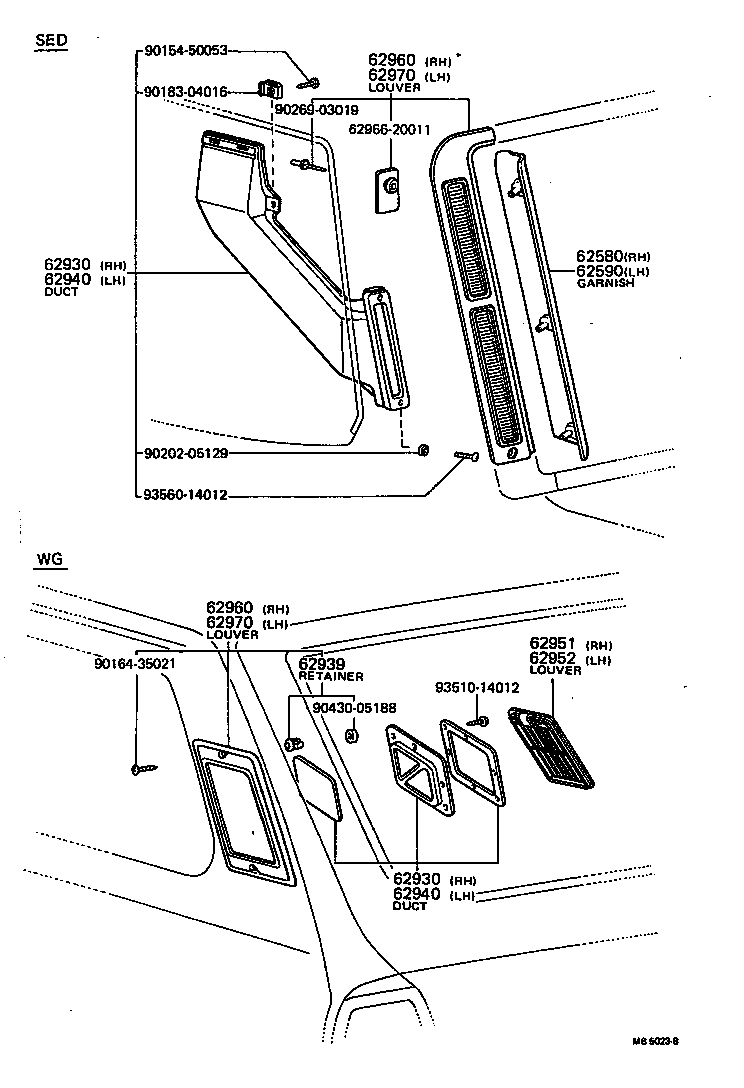 62906-29075 LOUVER ASSY, ROOF SIDE VENT, LH product image