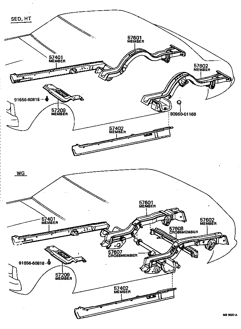 57402-20060 MEMBER SUB-ASSY, MAIN FLOOR SIDE, LH product image