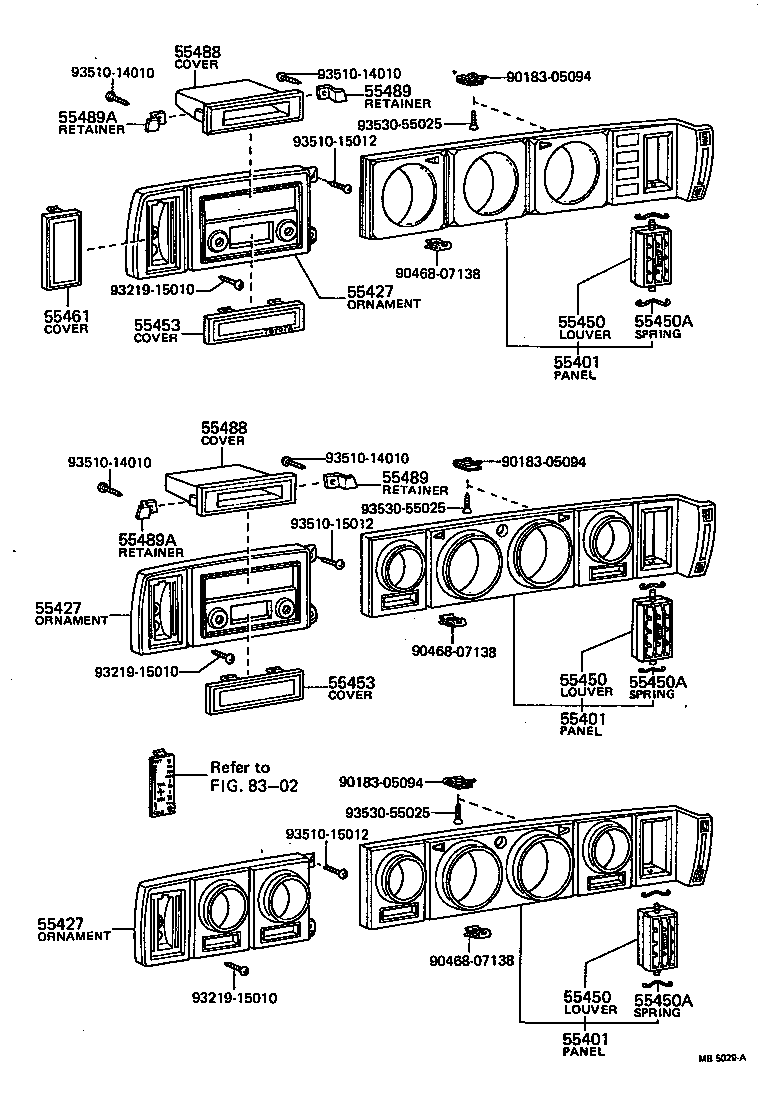 55040-20180 PANEL SUB-ASSY, INSTRUMENT CLUSTER FINISH product image