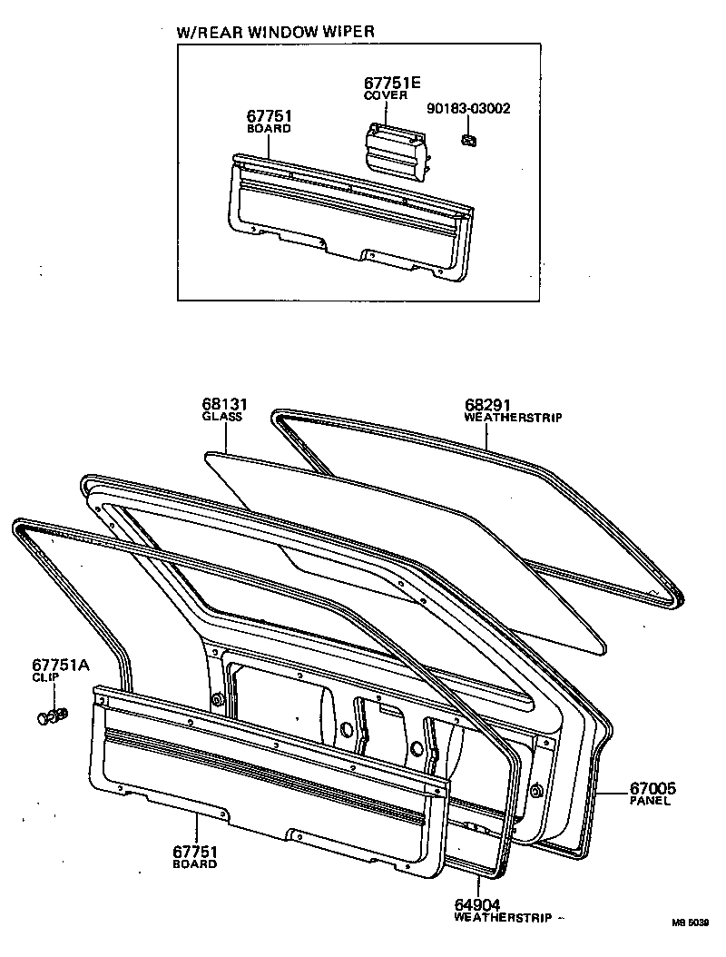 67005-21150 PANEL SUB-ASSY, BACK DOOR product image