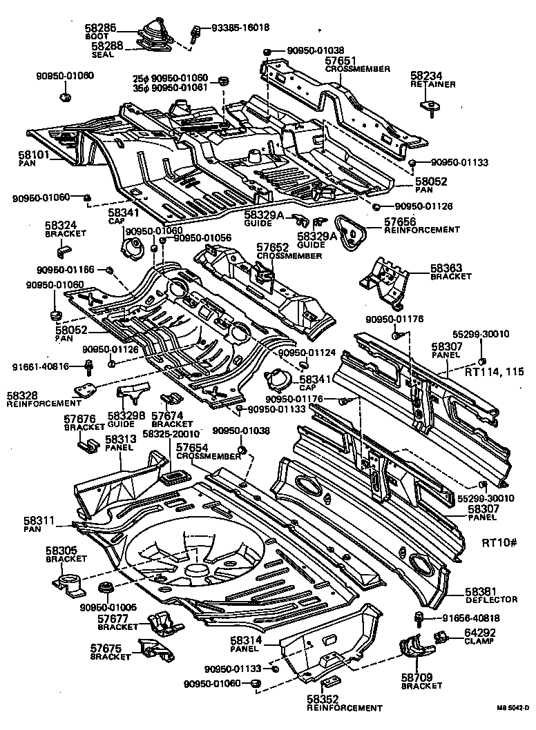 57805-20010 REINFORCEMENT, SAFETY BELT ANCHORAGE product image