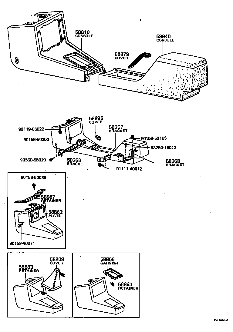 58852-20020 BRACKET, CONSOLE BOX SUPPORT, REAR product image