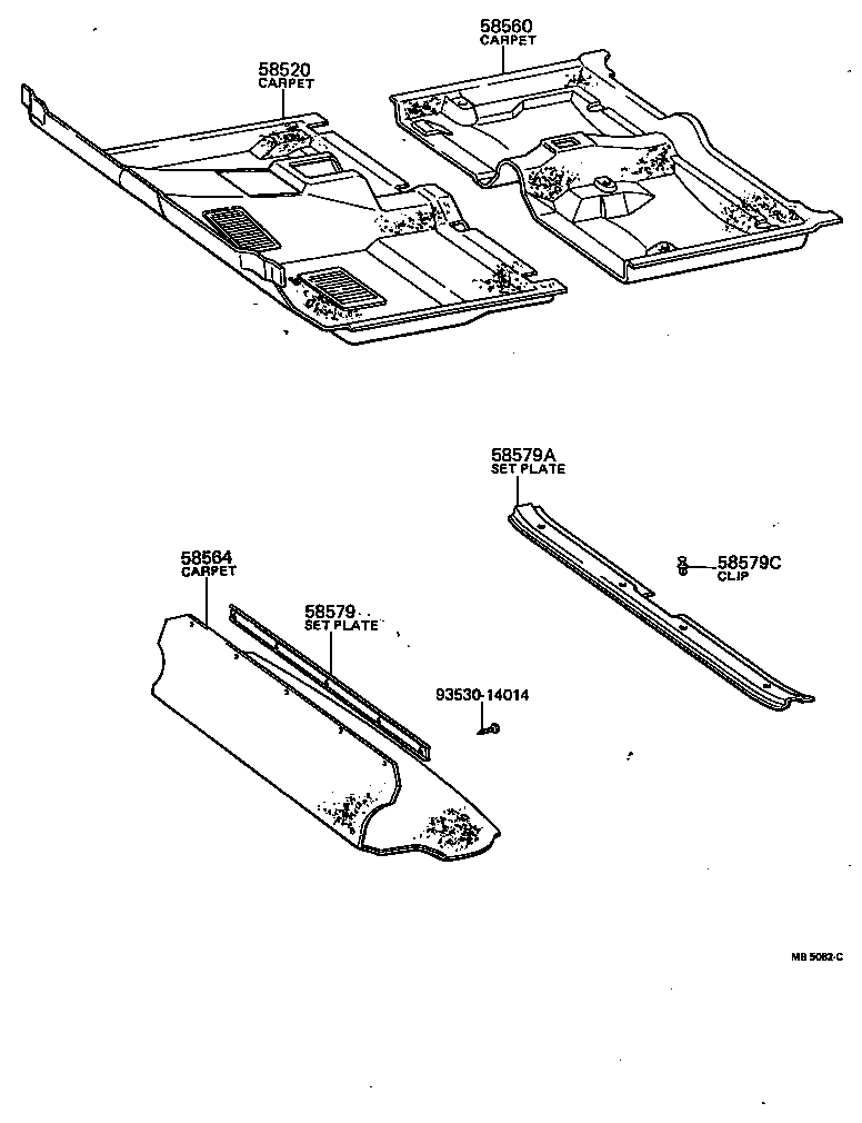 58560-20171-01 CARPET ASSY, FLOOR, REAR product image