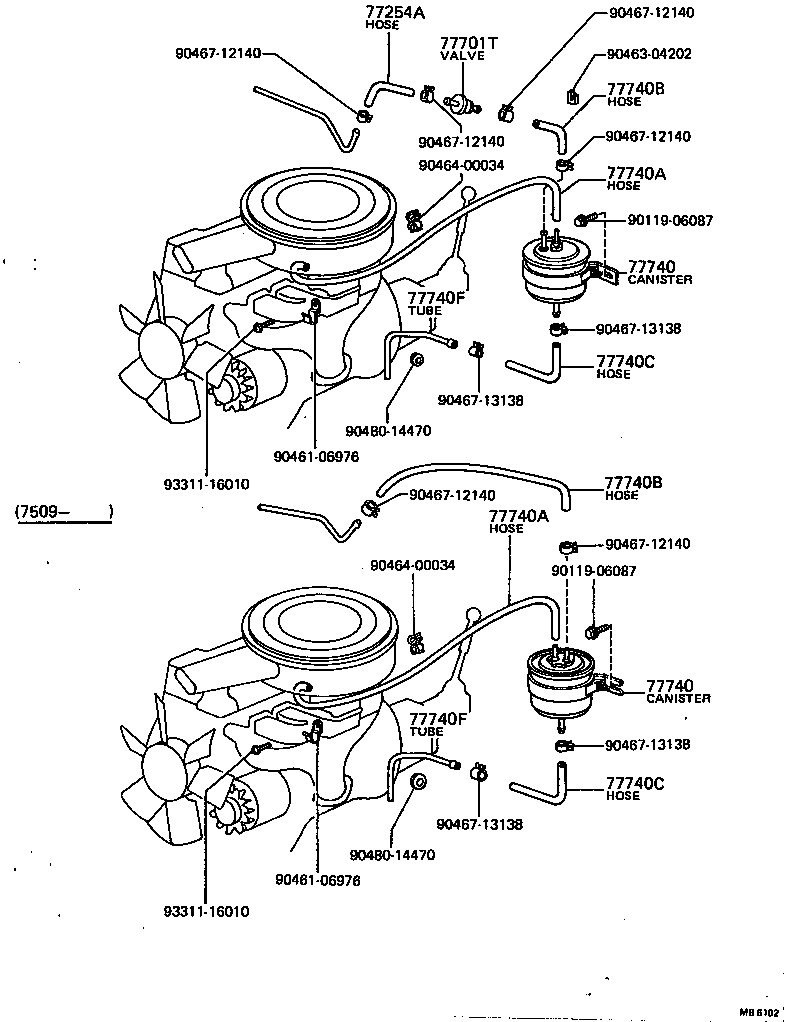 95332-08028 HOSE, FUEL, NO.2(FOR FUEL EXPANSION TANK) product image