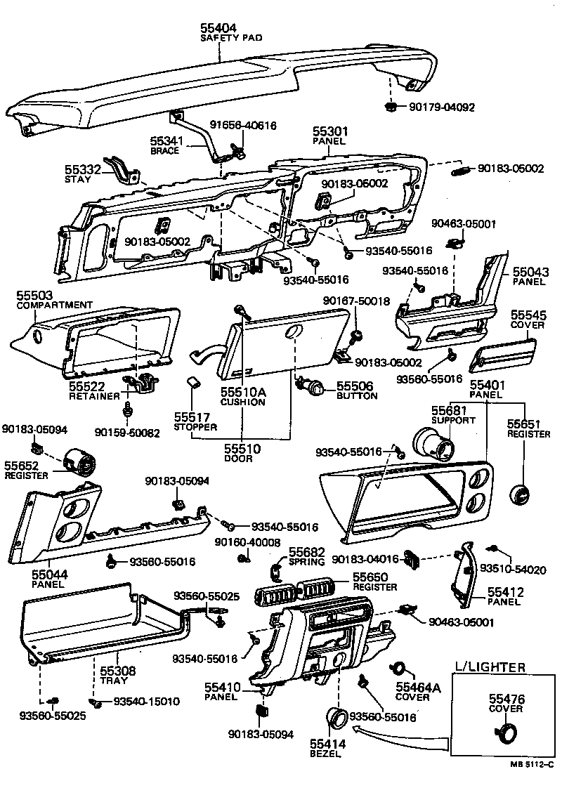 55401-14908 PANEL SUB-ASSY, INSTRUMENT CLUSTER FINISH product image