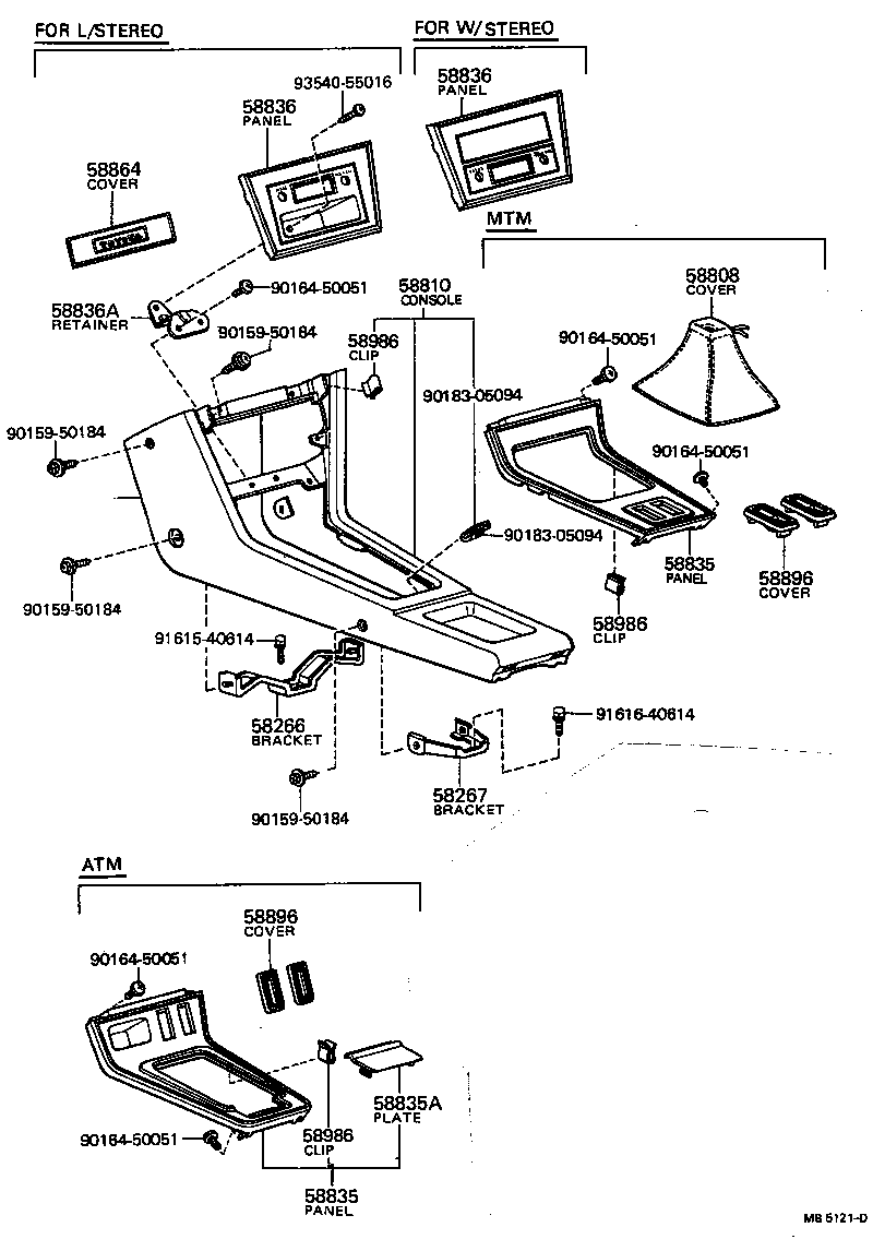 58810-14010 CONSOLE ASSY product image