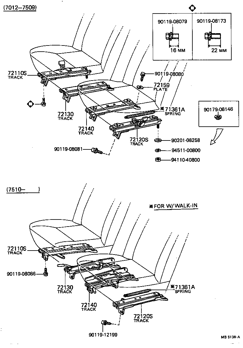 72130-14010 TRACK ASSY, RH SEAT, INNER product image