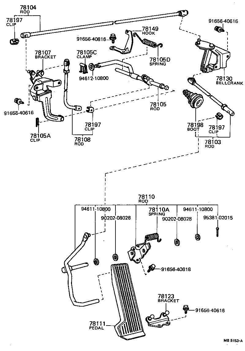 78015-14010 BELLCRANK ASSY, ACCELERATOR product image