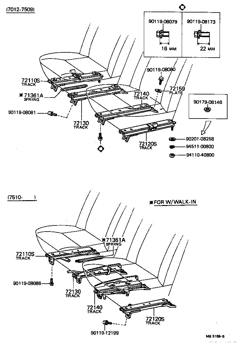 72130-14010 TRACK ASSY, RH SEAT, INNER product image