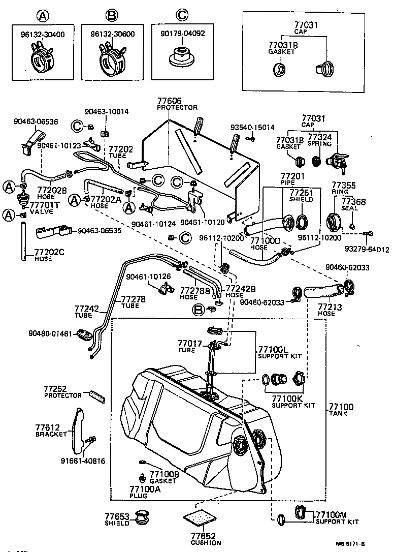 77031-14010 CAP ASSY, FUEL TANK product image