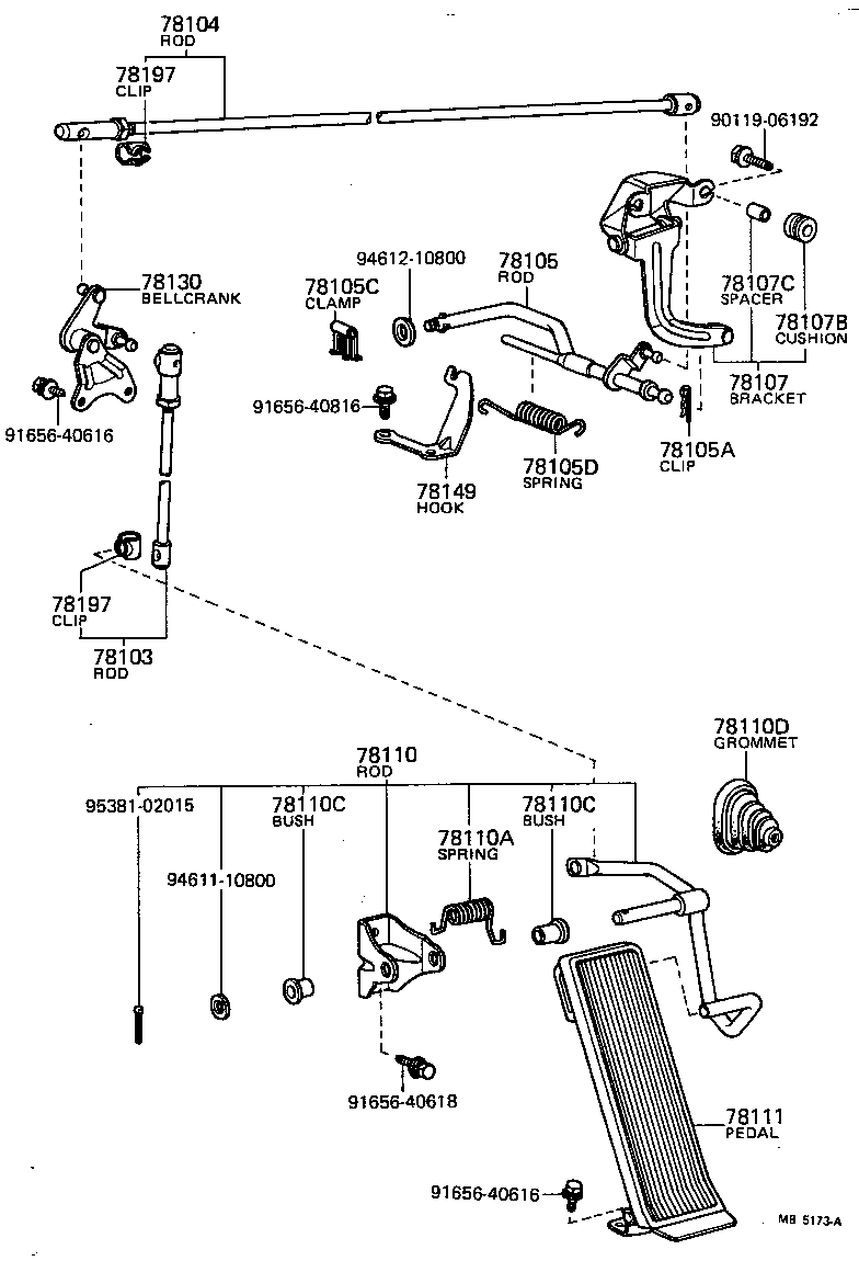 78015-14010 BELLCRANK ASSY, ACCELERATOR product image