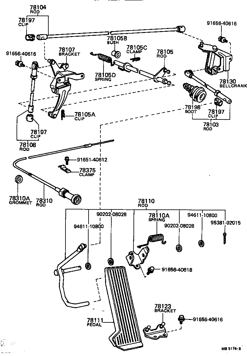 78015-14010 BELLCRANK ASSY, ACCELERATOR product image