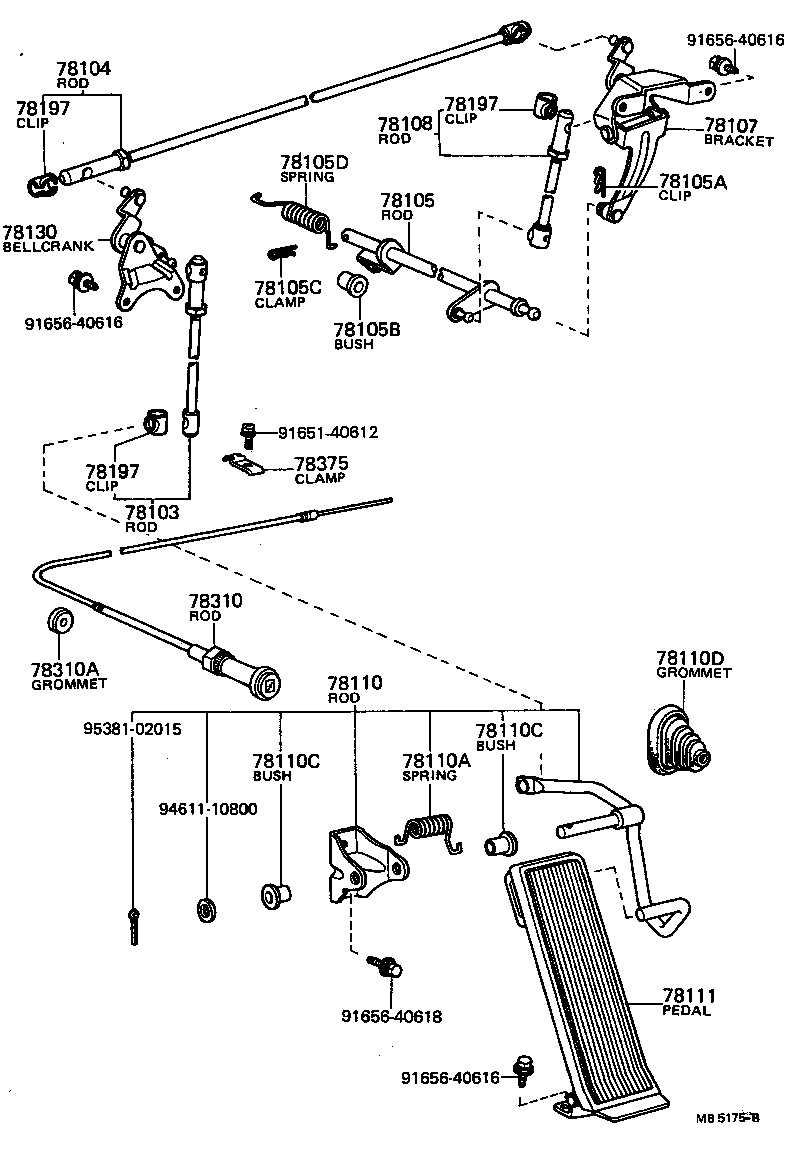 78015-14010 BELLCRANK ASSY, ACCELERATOR product image