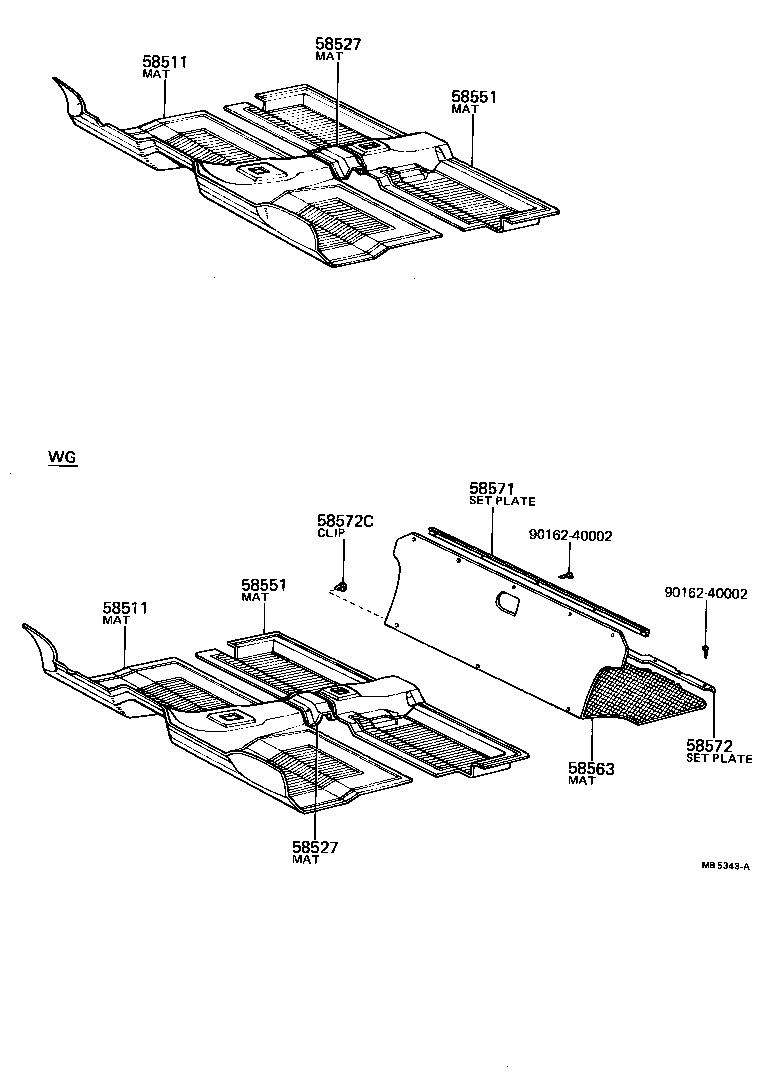 58573-13010 SET PLATE, REAR FLOOR MAT, REAR product image