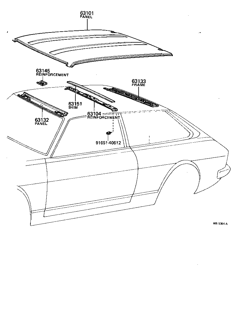 64801-12090 GLASS, BACK WINDOW product image