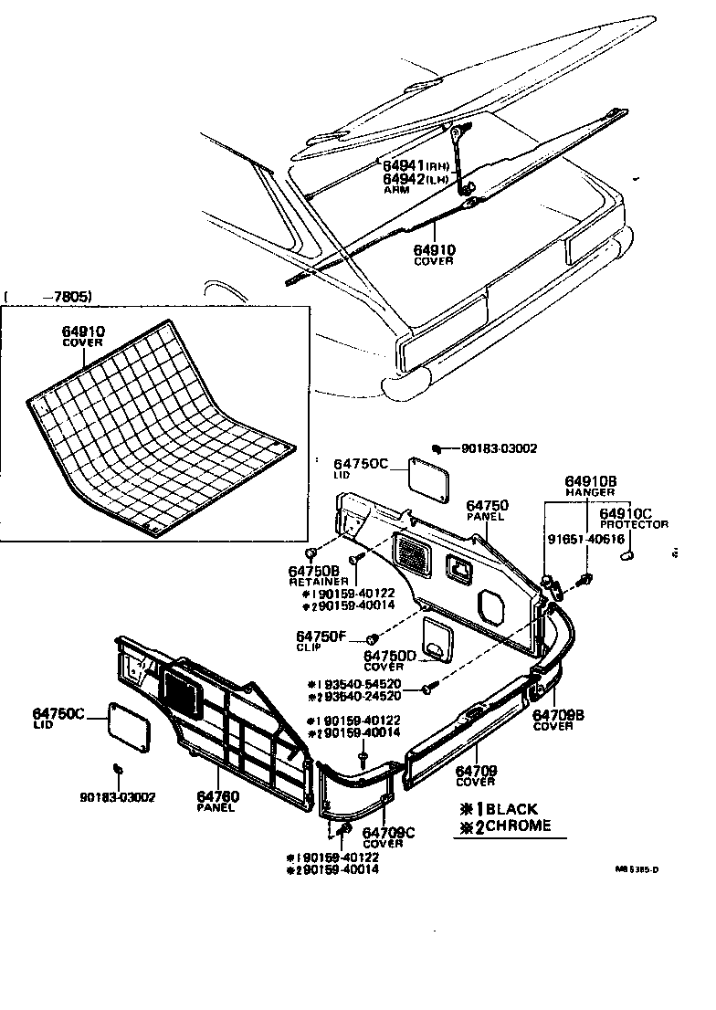Toyota 58408-12900 BOARD SUB-ASSY, DECK
