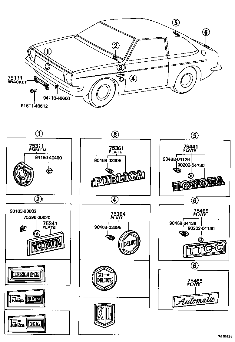55046-11010 PLATE, INSTRUMENT PANEL NAME, NO.1 product image