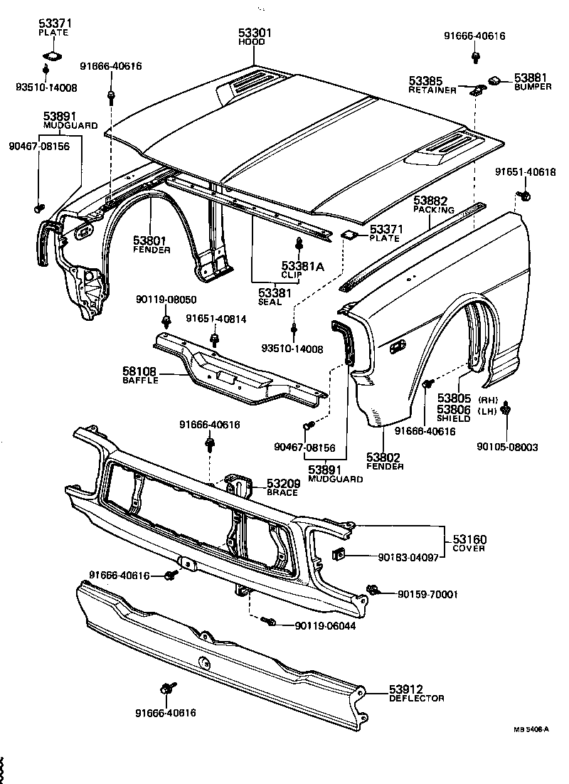 53802-12907 FENDER SUB-ASSY, FRONT LH product image