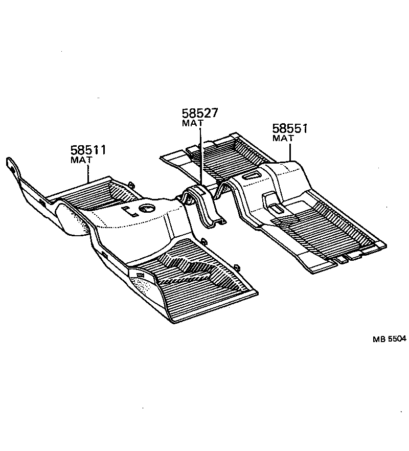 58551-14020 MAT, FLOOR, REAR product image