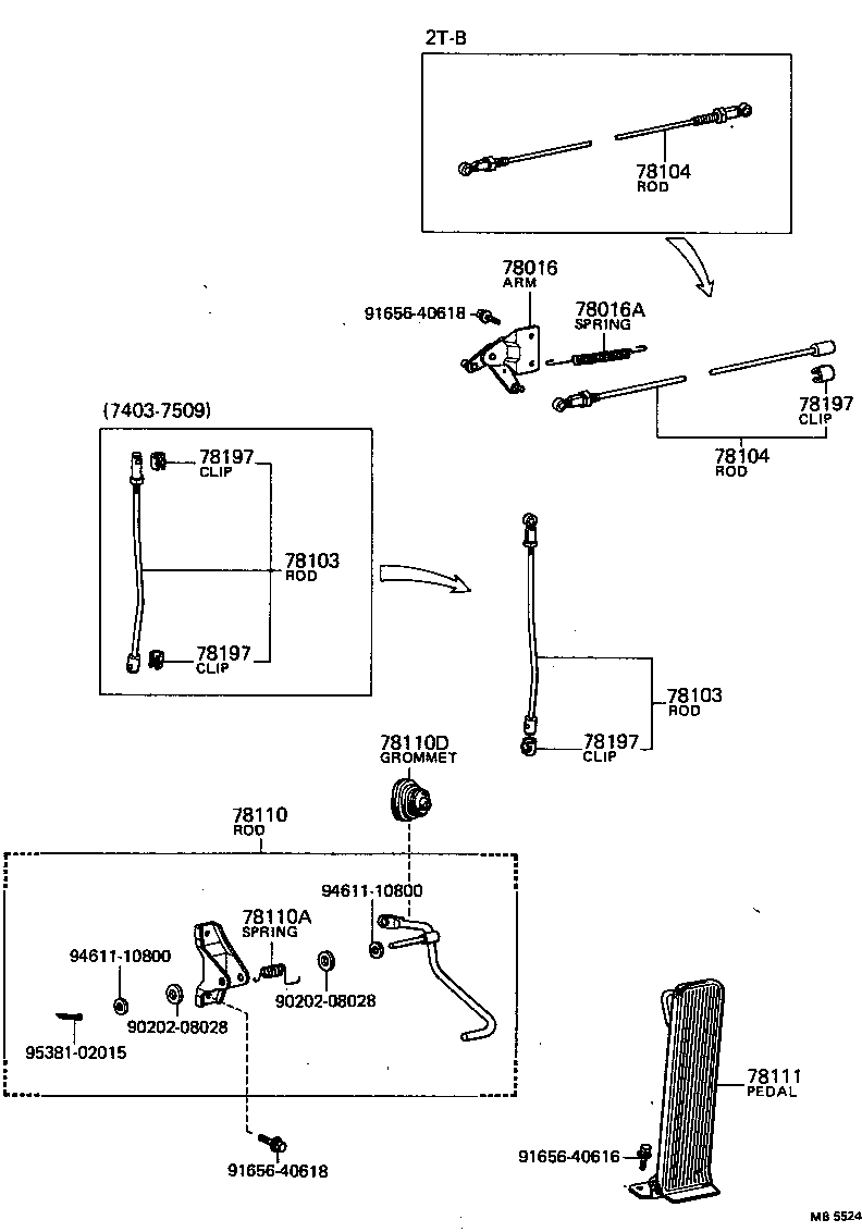 78015-14010 BELLCRANK ASSY, ACCELERATOR product image