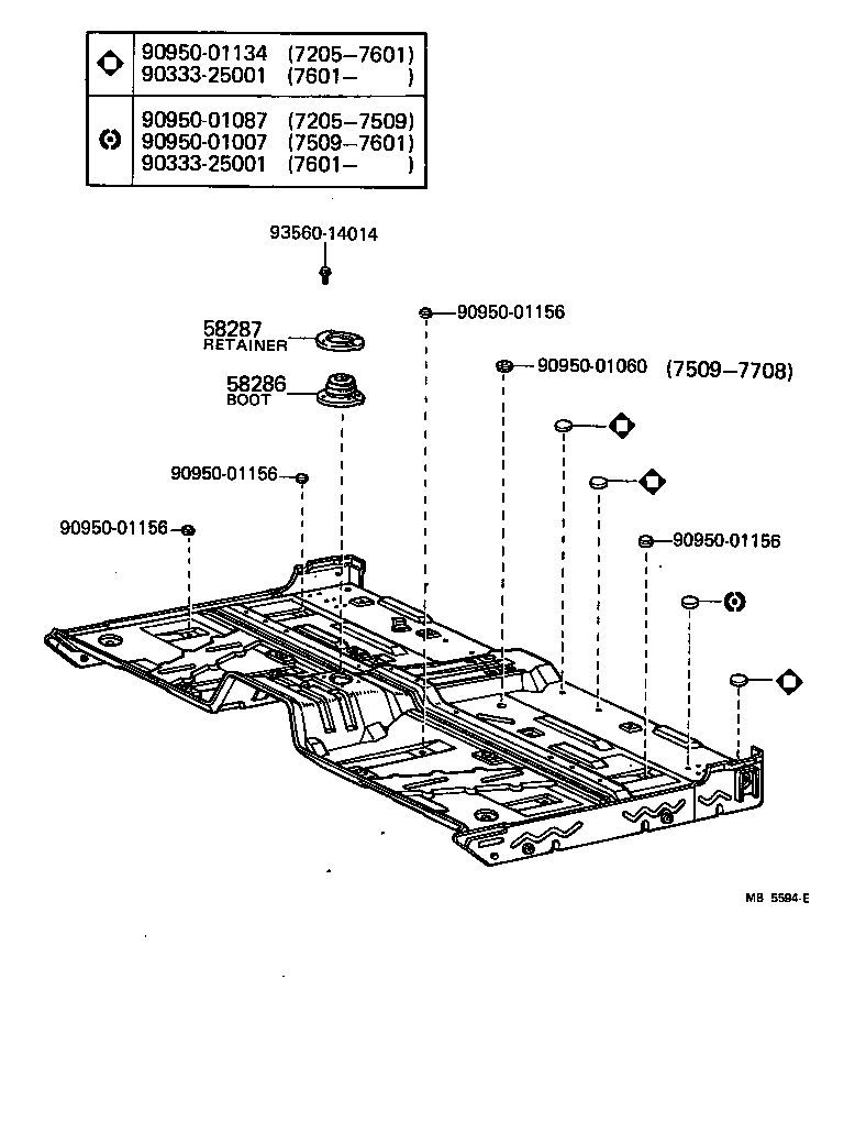 58287-89101 RETAINER, SHIFT LEVER BOOT product image