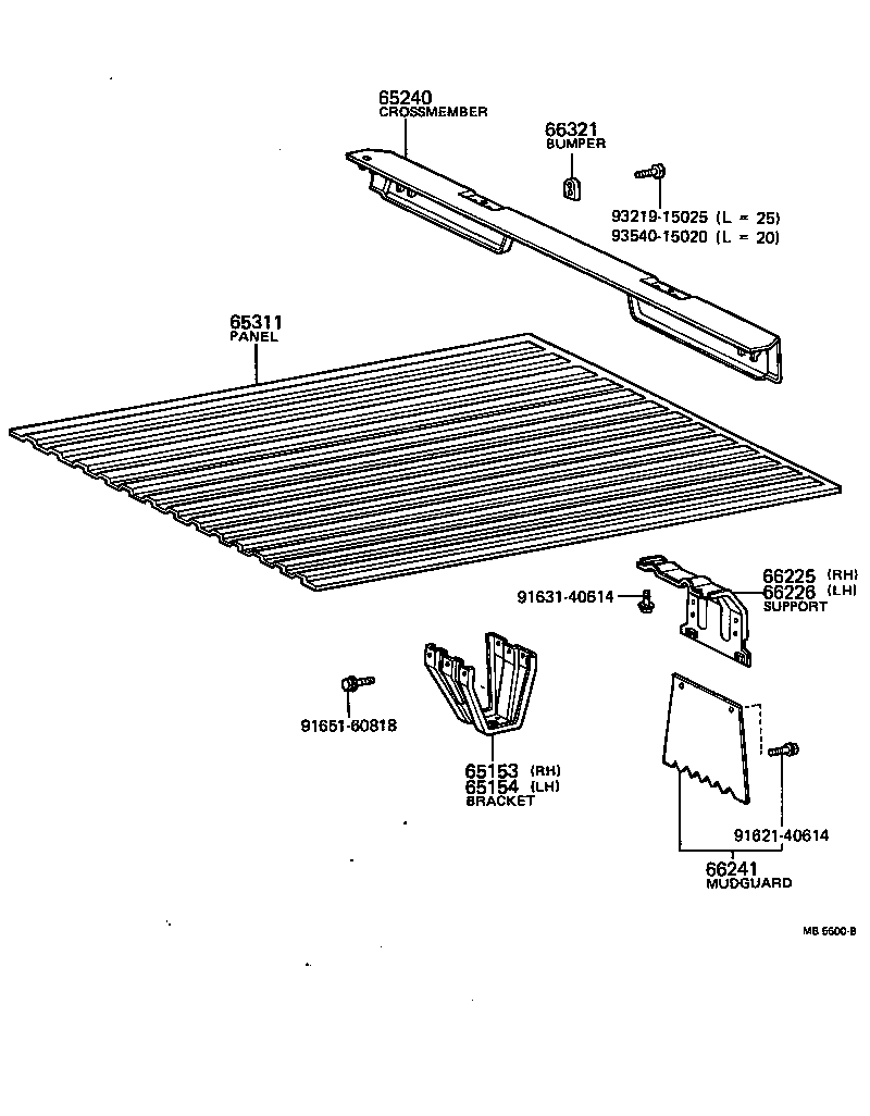 65103-89102 BRACKET, MOUNTING, NO.1 RH product image
