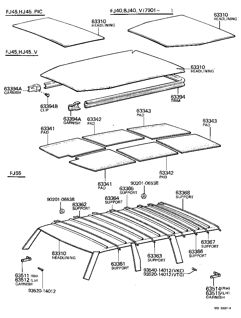 63317-90352 PAD, ROOF SILENCER, NO.2 product image