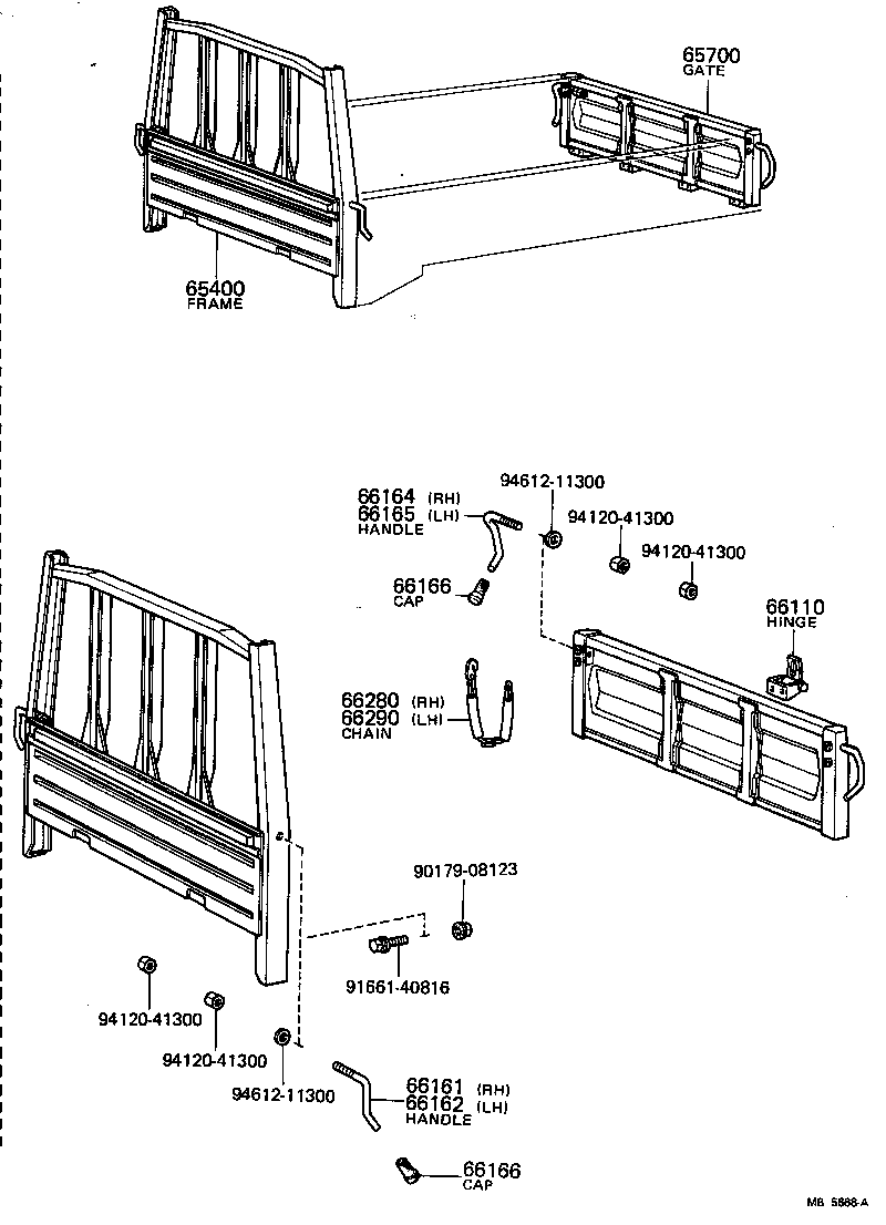 65700-92582 GATE ASSY, REAR BODY TAIL product image