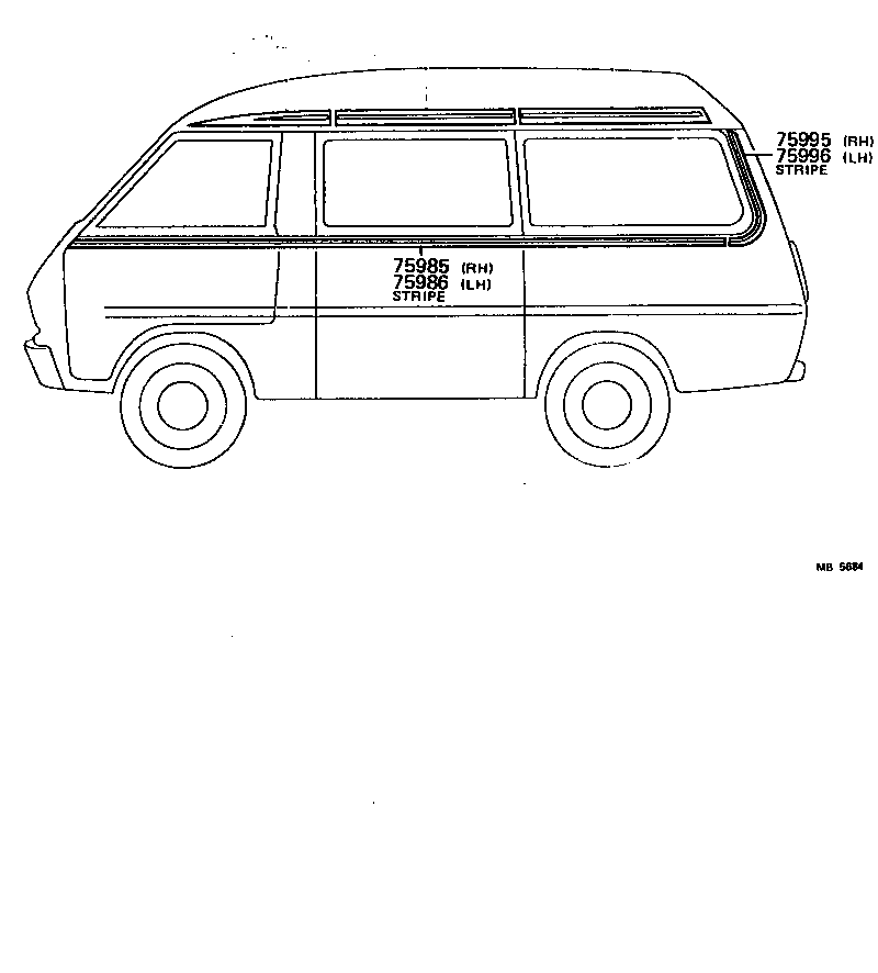 75381-95700 STRIPE, FRONT ROOF product image