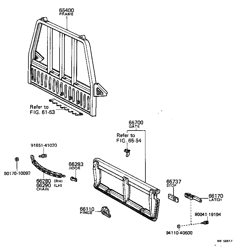 65700-87404 GATE ASSY, REAR BODY TAIL product image