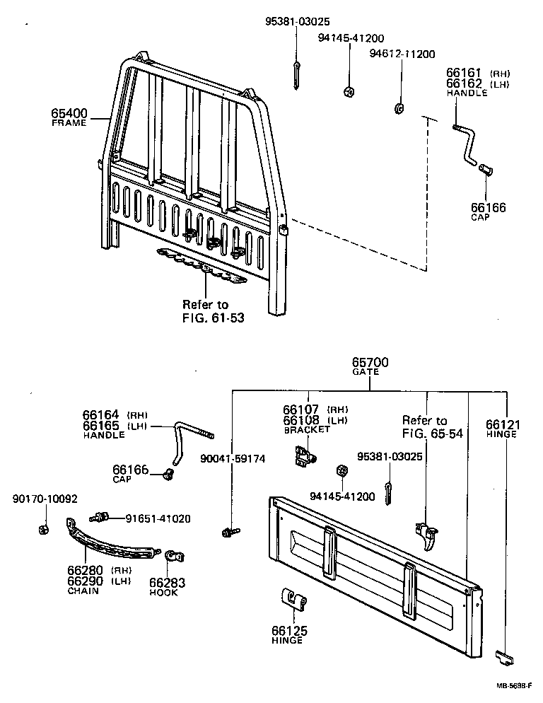 65700-87404 GATE ASSY, REAR BODY TAIL product image