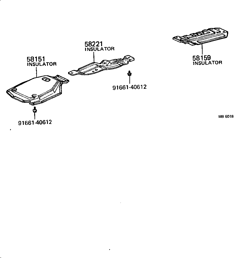 52189-13010 INSULATOR, CENTER FLOOR HEAT, NO.2 product image