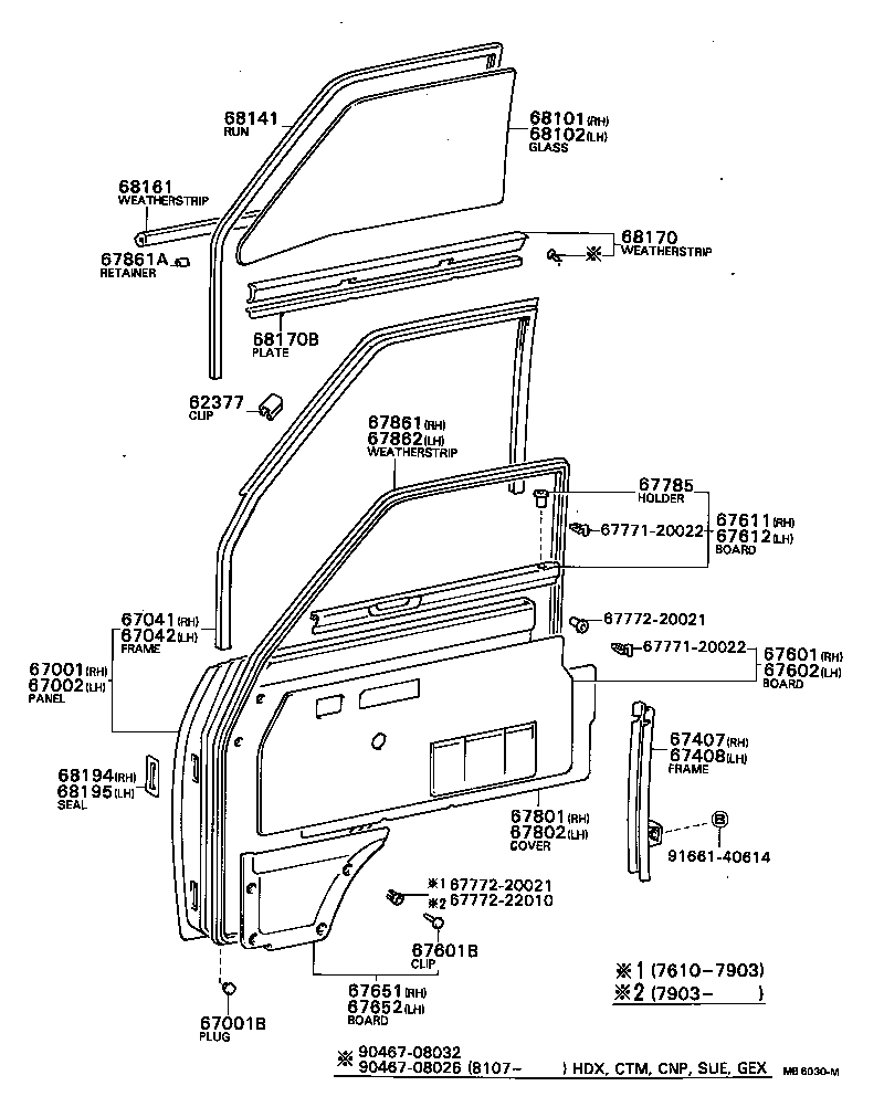 67862-87002 WEATHERSTRIP, FRONT DOOR, LH product image