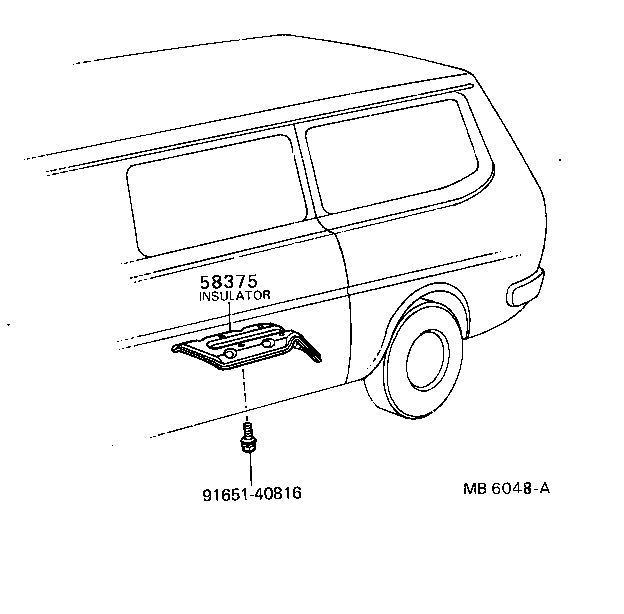 58321-87003 INSULATOR, REAR FLOOR HEAT, NO.1 product image