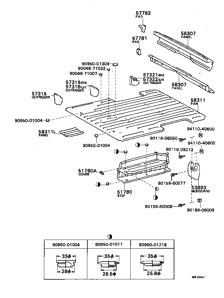 76607-87005 MUDGUARD, REAR product image