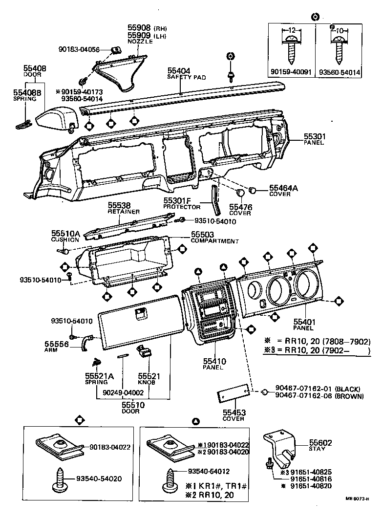 55950-87001 NOZZLE SUB-ASSY, DEFROSTER, RH product image