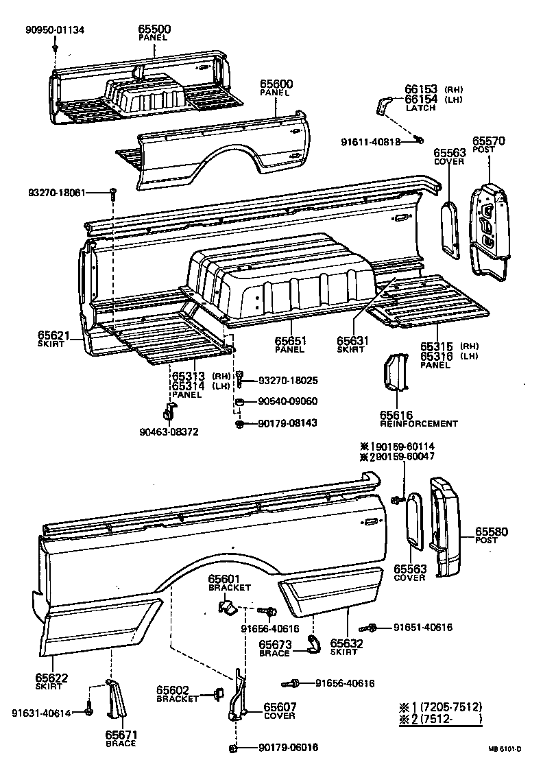 65313-89105 PANEL, FLOOR FRONT CORNER, RH product image