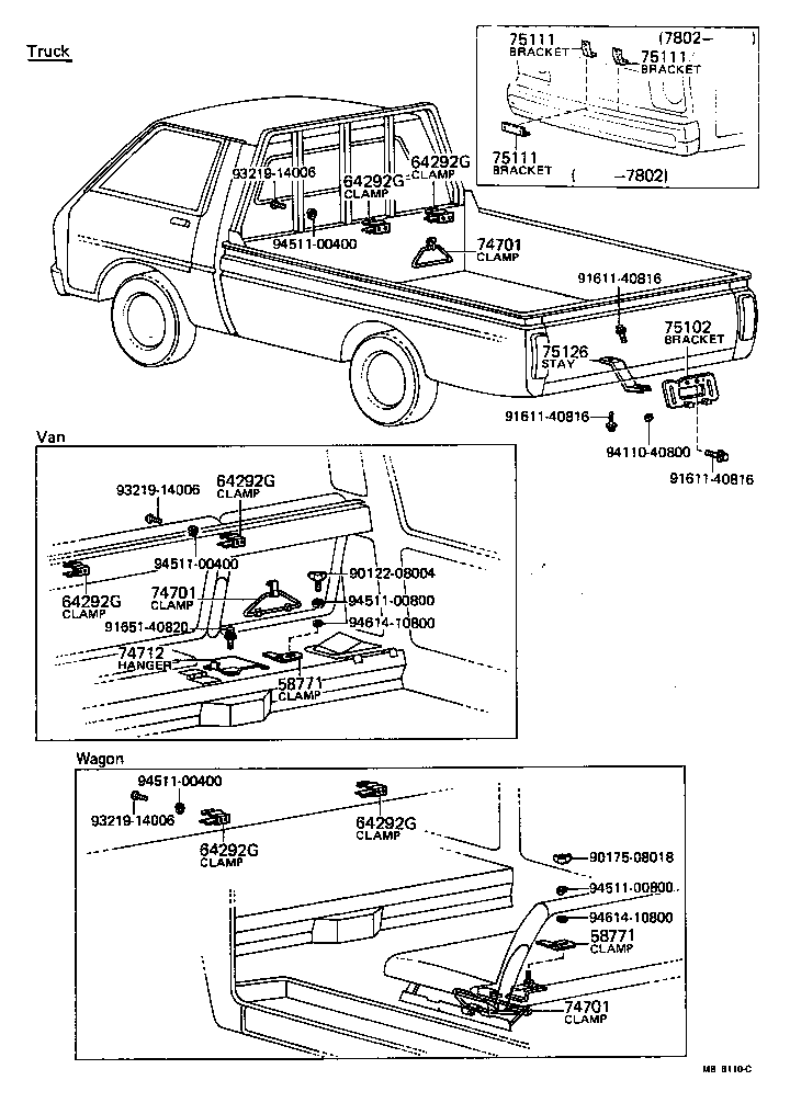75111-95700 BRACKET, FRONT LICENSE PLATE product image