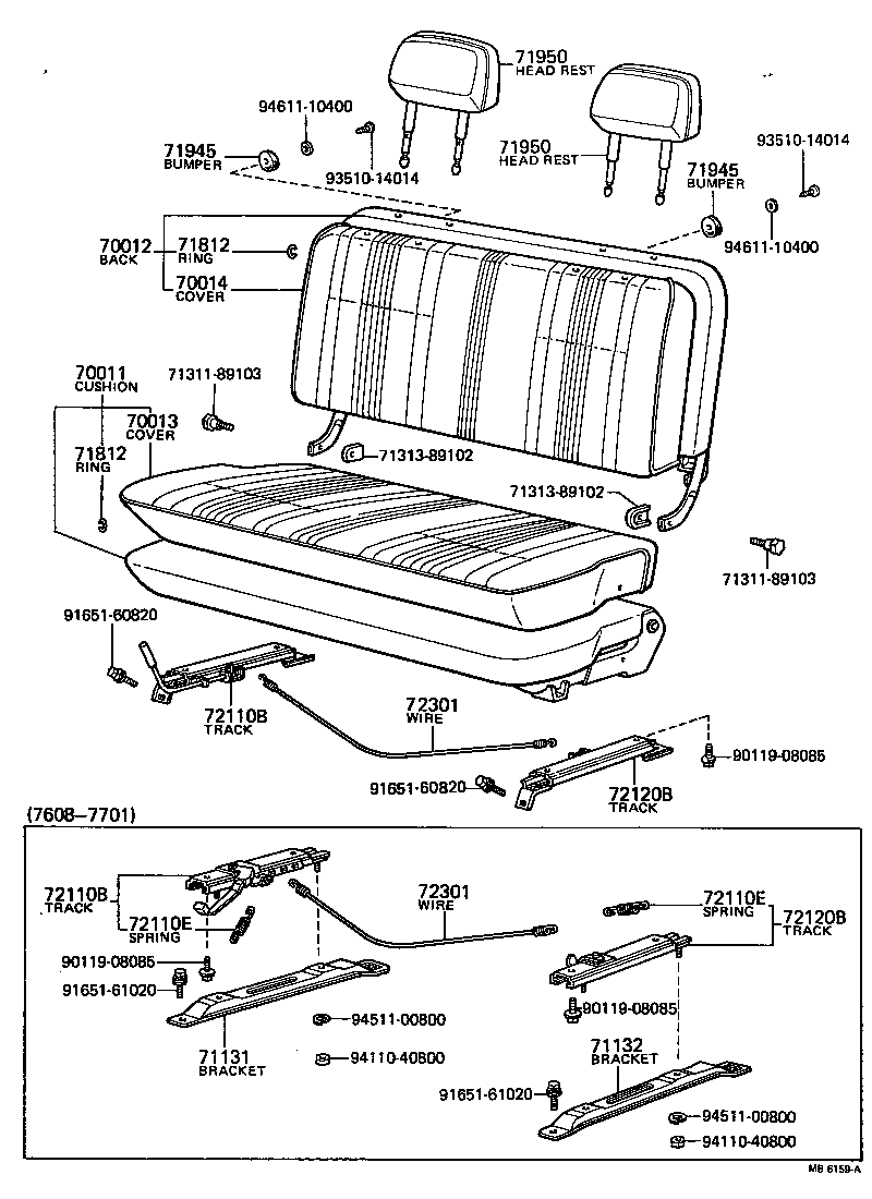 71071-89134-06 COVER ASSY, NO.1 SEAT CUSHION product image