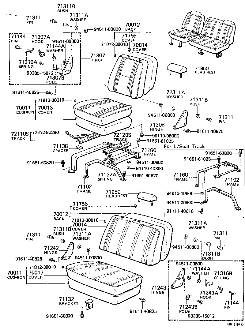 71071-90301 COVER ASSY, NO.1 SEAT CUSHION product image