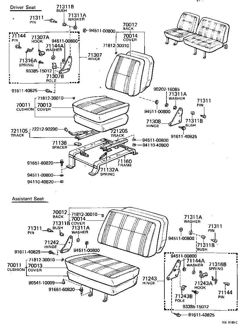71071-90301 COVER ASSY, NO.1 SEAT CUSHION product image