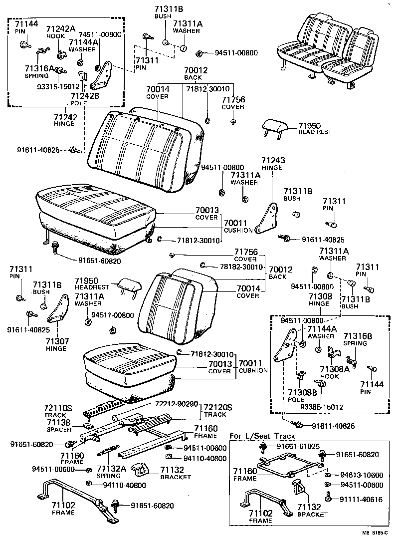 71071-90301 COVER ASSY, NO.1 SEAT CUSHION product image