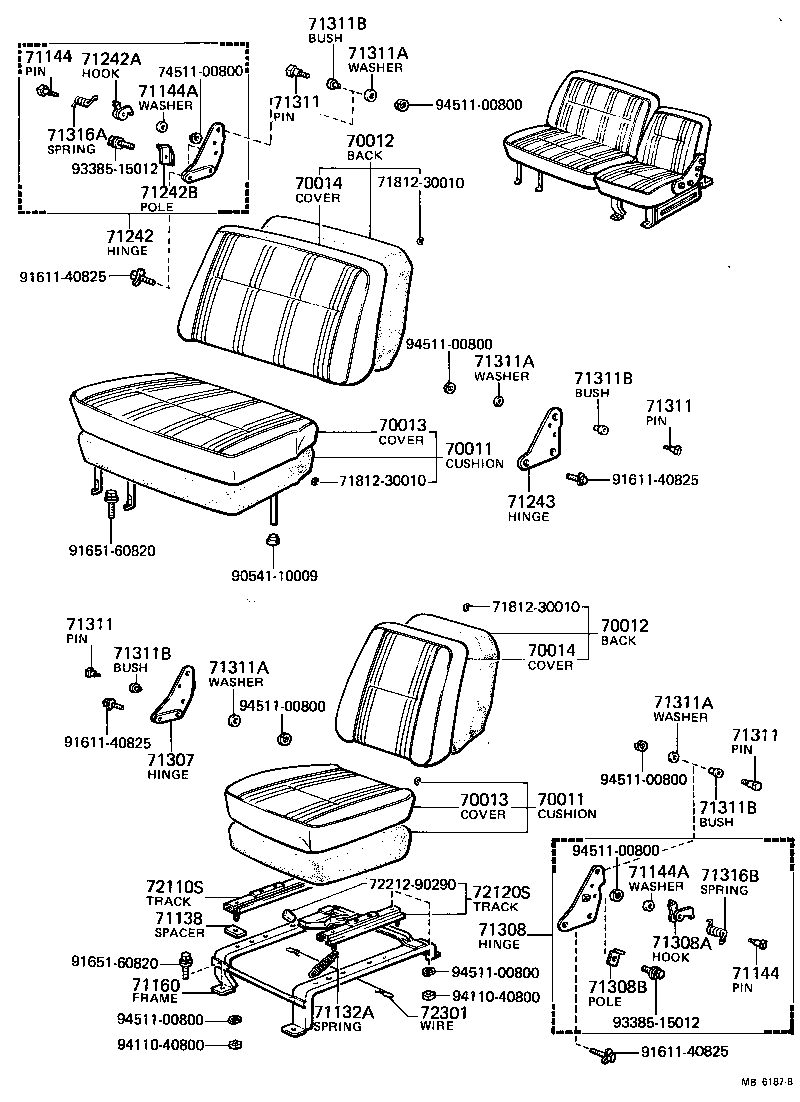 71071-90301 COVER ASSY, NO.1 SEAT CUSHION product image