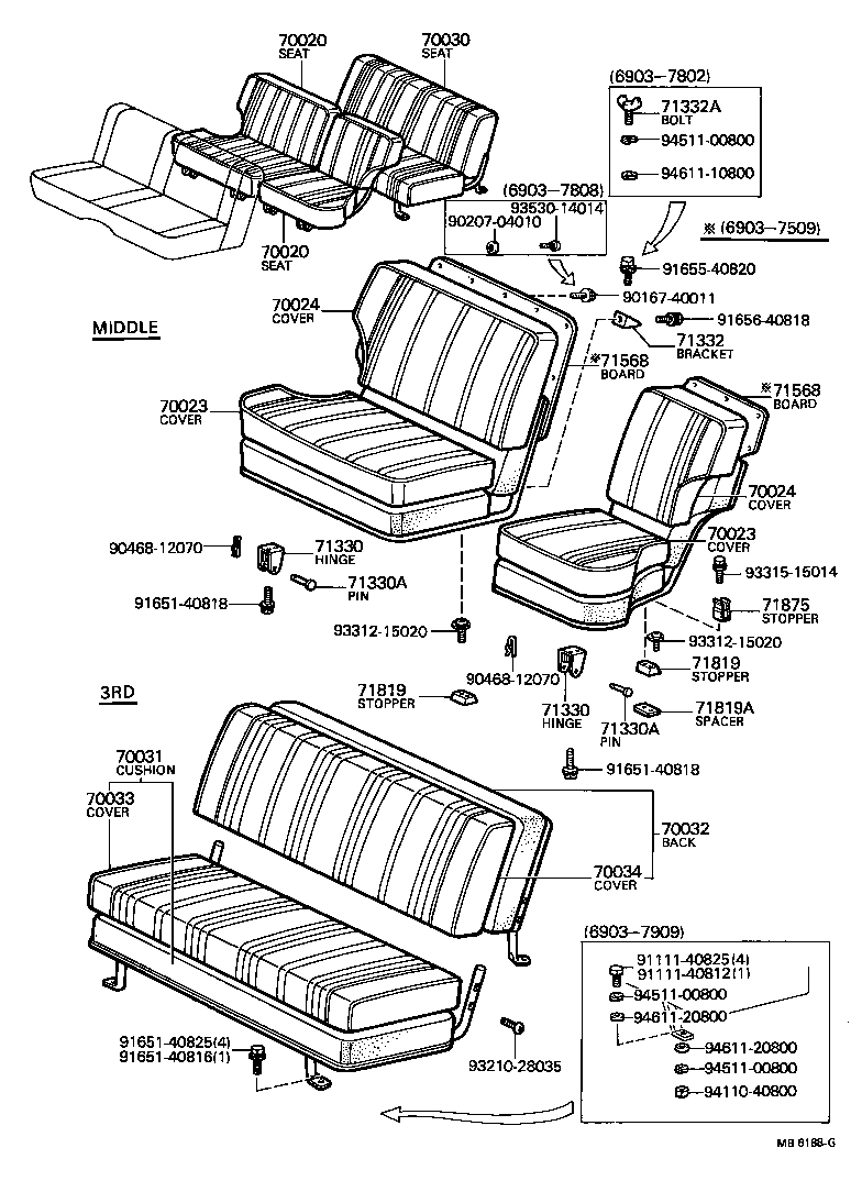 71071-90342 COVER ASSY, NO.1 SEAT CUSHION product image