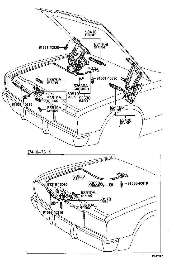 90480-34306 GROMMET(FOR HOOD LOCK CONTROL CABLE) product image