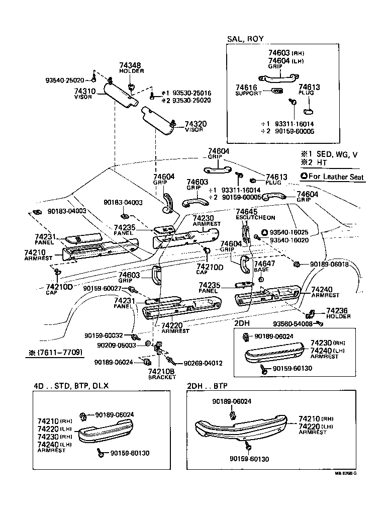 74202-30030 PANEL, FRONT ARMREST BASE, UPPER RH product image