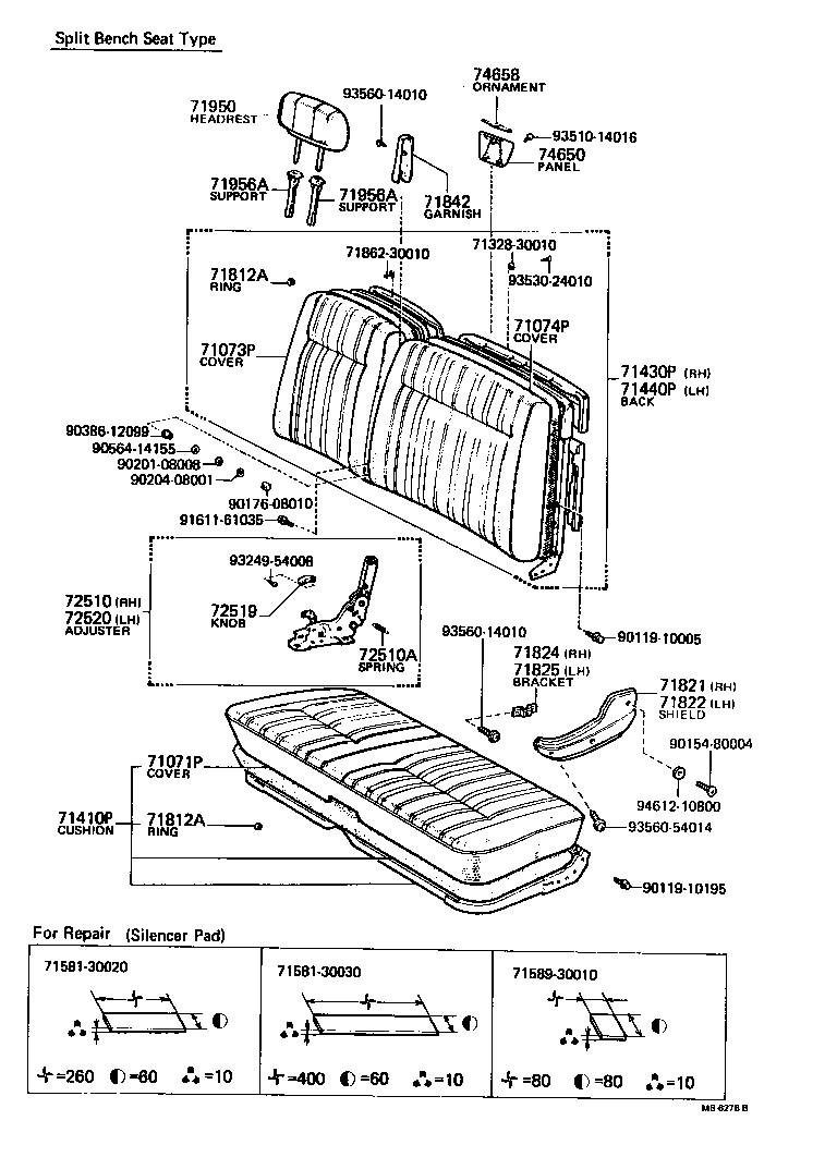 71071-91702-04 COVER, FRONT SEAT CUSHION(FOR SEMI-SEPARATE TYPE) product image