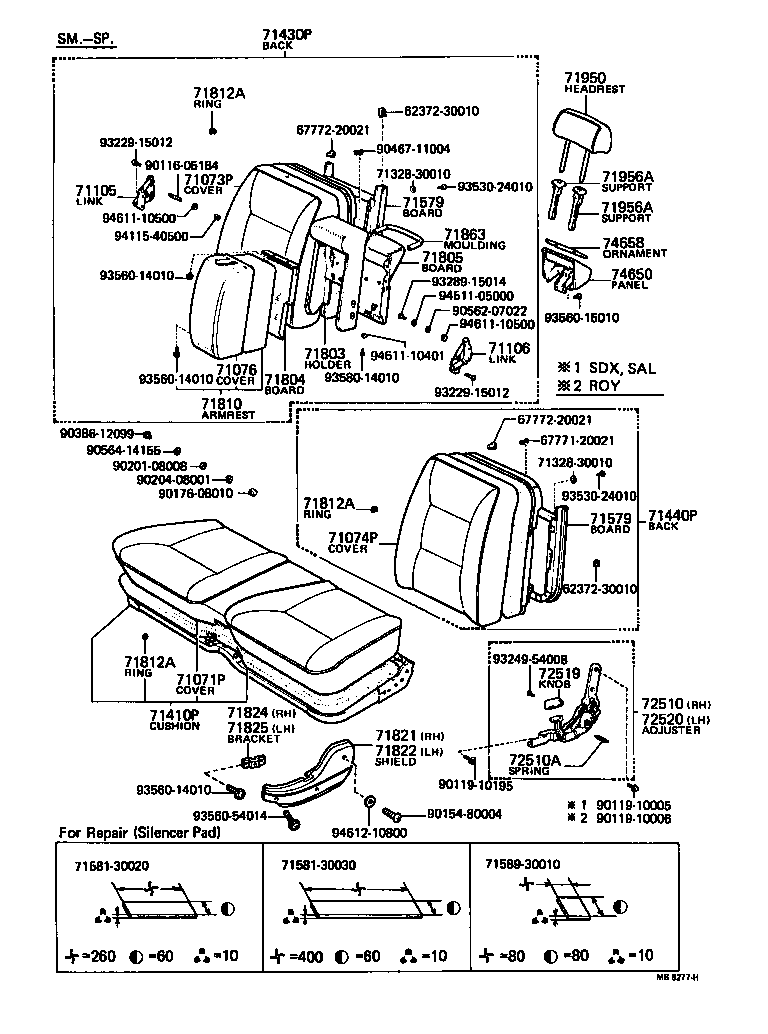 71071-91702-04 COVER, FRONT SEAT CUSHION(FOR SEMI-SEPARATE TYPE) product image