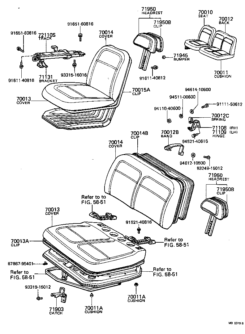 71071-95025 COVER ASSY, NO.1 SEAT CUSHION product image